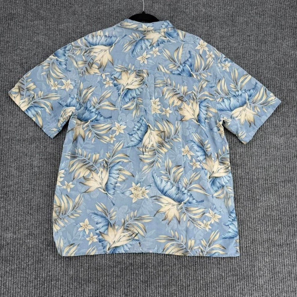 Jos. A. Bank camp shirt men's M Hawaiian silk tropical floral beach resort - Picture 2 of 6